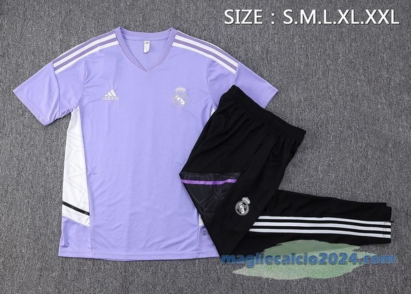 Formazione Set Completo Real Madrid 2022 2023 Purpureo Nero Poco Prezzo