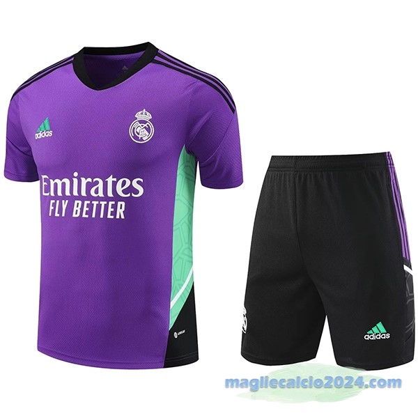 Formazione Set Completo Real Madrid 2022 2023 Purpureo Verde Nero Poco Prezzo