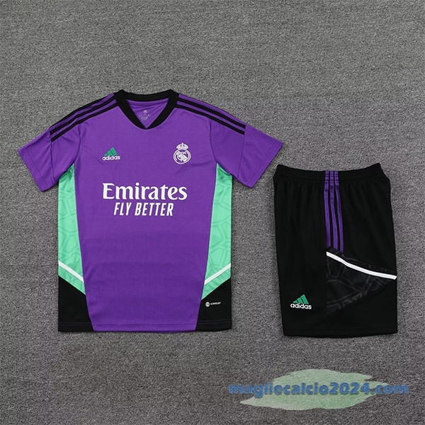 Formazione Set Completo Real Madrid 2022 2023 Purpureo Verde Nero Poco Prezzo