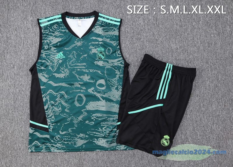 Formazione Set Completo Real Madrid 2023 2024 Verde Nero Poco Prezzo