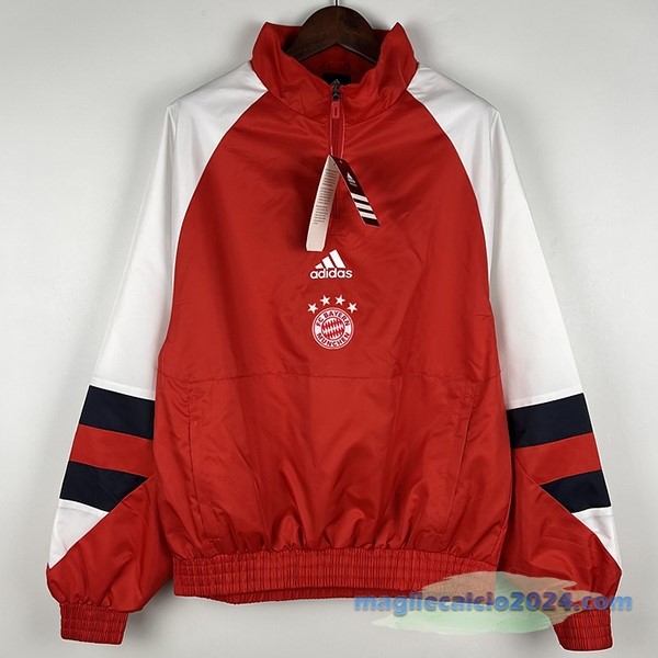 Giacca A vento Bayern Múnich 2023 2024 Rosso Bianco Poco Prezzo
