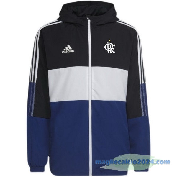 Giacca A vento Flamengo 2022 2023 Nero Bianco Azul Poco Prezzo