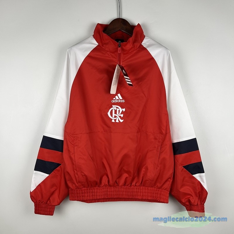 Giacca A vento Flamengo 2023 2024 Bianco Rosso Nero Poco Prezzo