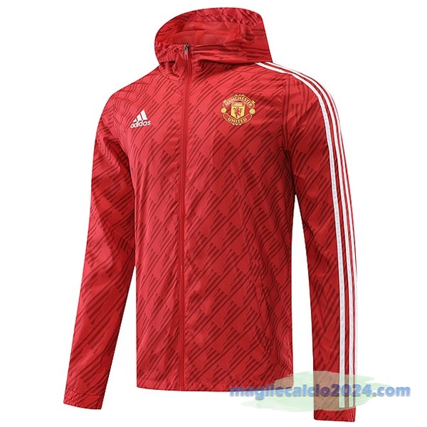 Giacca A vento Manchester United 2022 2023 Rosso Bianco Poco Prezzo
