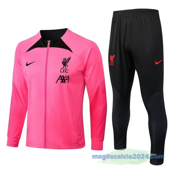 Giacca Bambino Liverpool 2022 2023 Rosa Nero Poco Prezzo