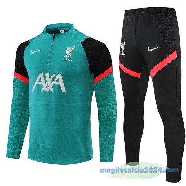 Giacca Bambino Liverpool 2022 2023 Verde Nero Poco Prezzo