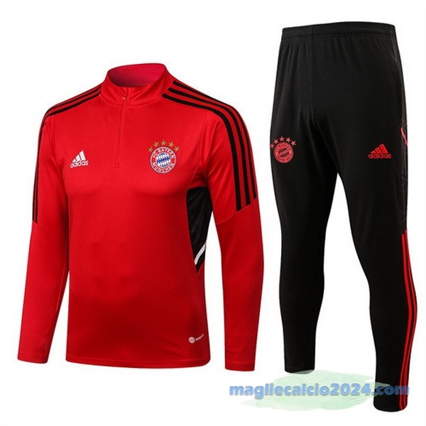 Giacca Bayern Múnich 2022 2023 Rosso Nero Poco Prezzo