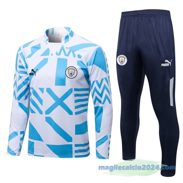 Giacca Manchester City 2022 2023 Azul Bianco Poco Prezzo