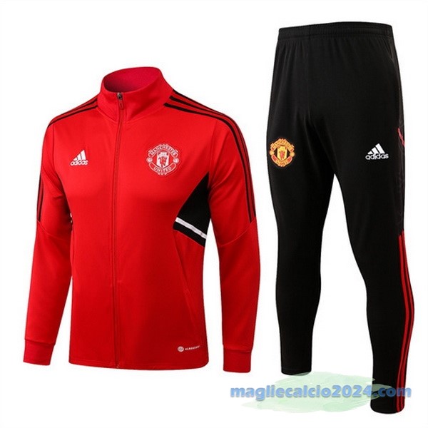 Giacca Manchester United 2022 2023 Rosso Nero Poco Prezzo