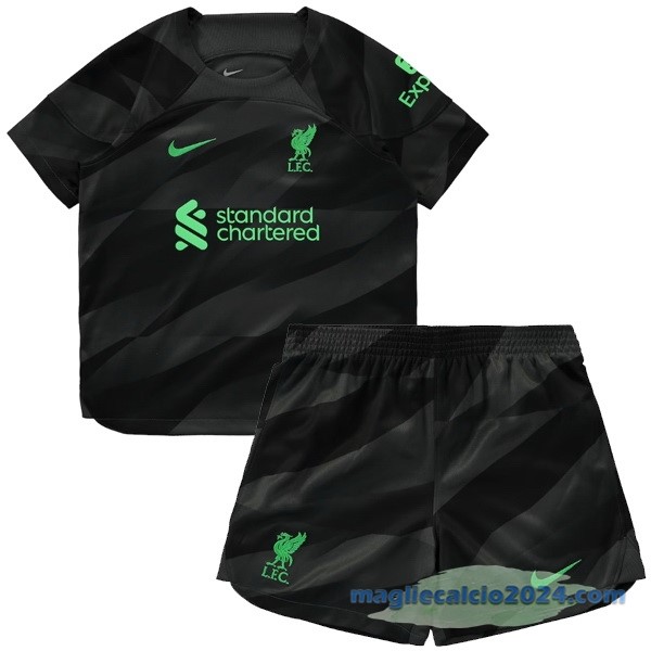 Portiere Conjunto De Bambino Liverpool 2023 2024 Nero Poco Prezzo