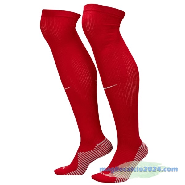 Prima Calzettoni Bambino Liverpool 2023 2024 Rosso Poco Prezzo