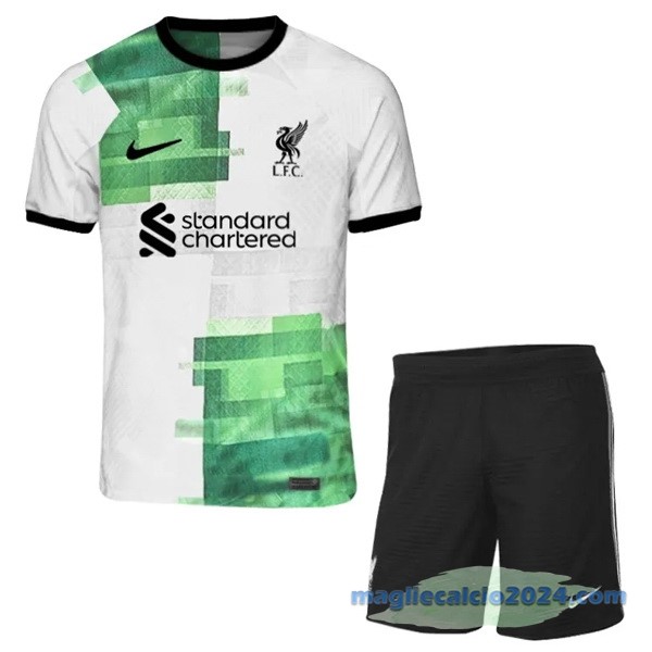 Seconda Conjunto De Bambino Liverpool 2023 2024 Verde Poco Prezzo