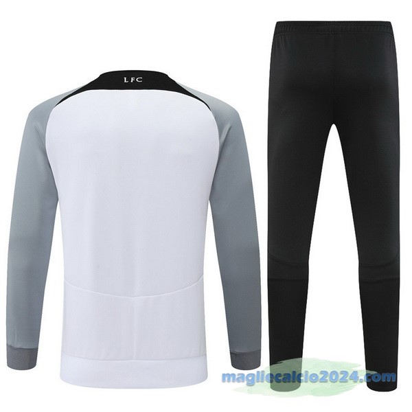 Set Completo Ropa Deportiva Con Cremallera Larga Bambino Liverpool 2022 2023 Grigio Bianco Nero Poco Prezzo