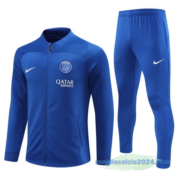 Set Completo Ropa Deportiva Con Cremallera Larga Bambino Paris Saint Germain 2022 2023 I Azul Poco Prezzo