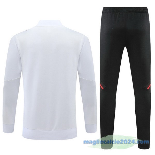 Set Completo Ropa Deportiva Con Cremallera Larga Bayern Múnich 2022 2023 Bianco Nero Rosso Poco Prezzo