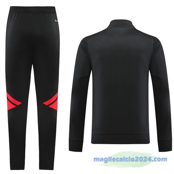 Set Completo Ropa Deportiva Con Cremallera Larga Bayern Múnich 2022 2023 Grigio I Rosso Poco Prezzo