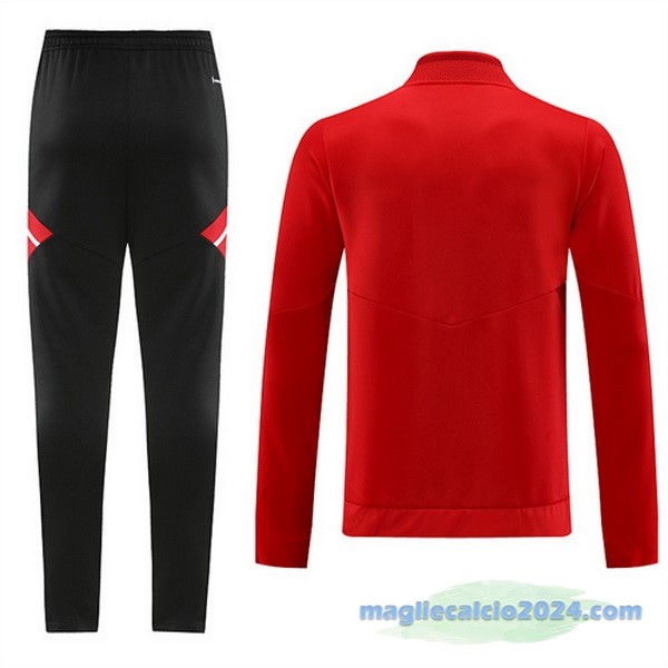 Set Completo Ropa Deportiva Con Cremallera Larga Bayern Múnich 2022 2023 Nero Rosso Poco Prezzo