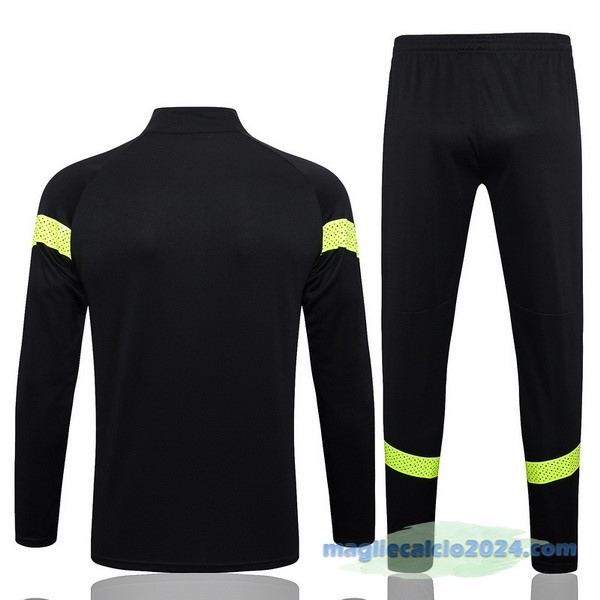 Set Completo Ropa Deportiva Con Cremallera Larga Manchester City 2022 2023 Nero Poco Prezzo