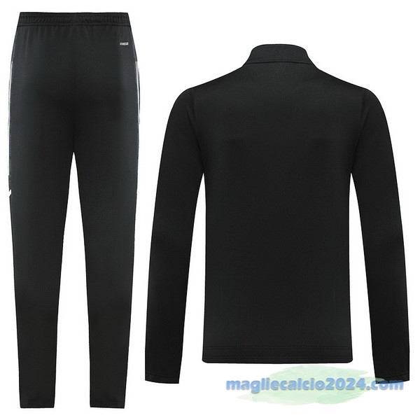 Set Completo Ropa Deportiva Con Cremallera Larga Manchester United 2022 2023 Nero Grigio Poco Prezzo