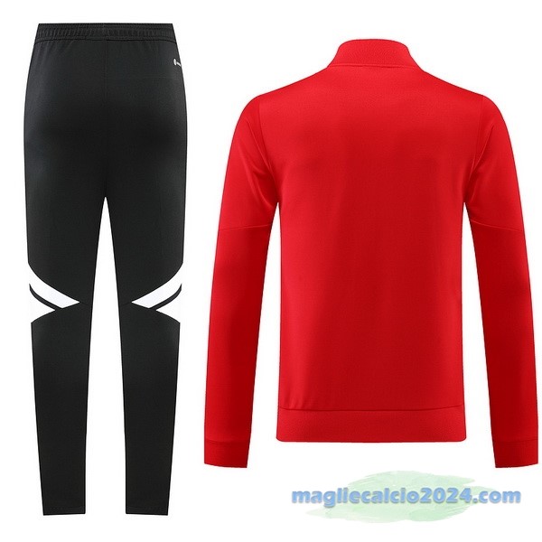 Set Completo Ropa Deportiva Con Cremallera Larga Manchester United 2022 2023 Rosso Nero Poco Prezzo