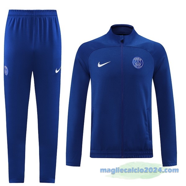 Set Completo Ropa Deportiva Con Cremallera Larga Paris Saint Germain 2022 2023 Azul Poco Prezzo