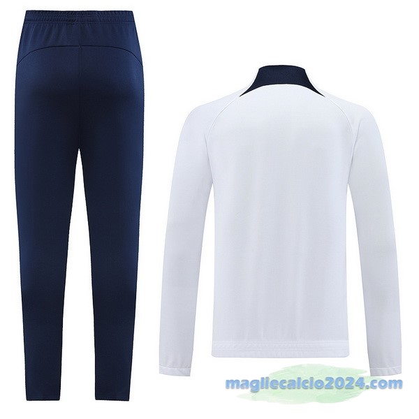 Set Completo Ropa Deportiva Con Cremallera Larga Paris Saint Germain 2022 2023 Bianco Azul Poco Prezzo