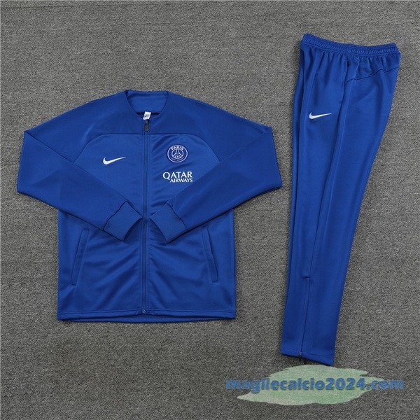 Set Completo Ropa Deportiva Con Cremallera Larga Paris Saint Germain 2022 2023 I Azul Poco Prezzo