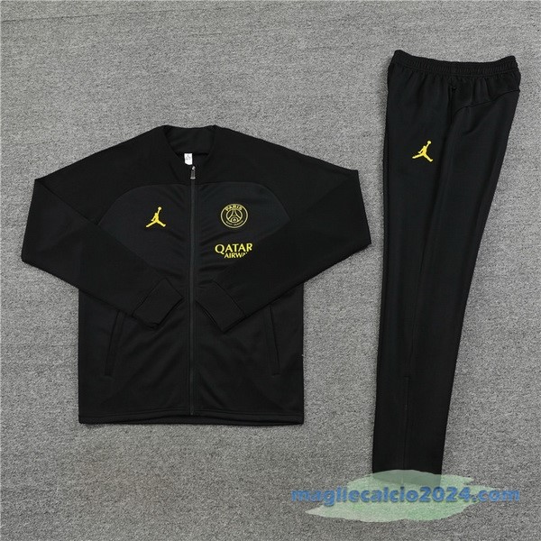 Set Completo Ropa Deportiva Con Cremallera Larga Paris Saint Germain 2022 2023 Nero Poco Prezzo
