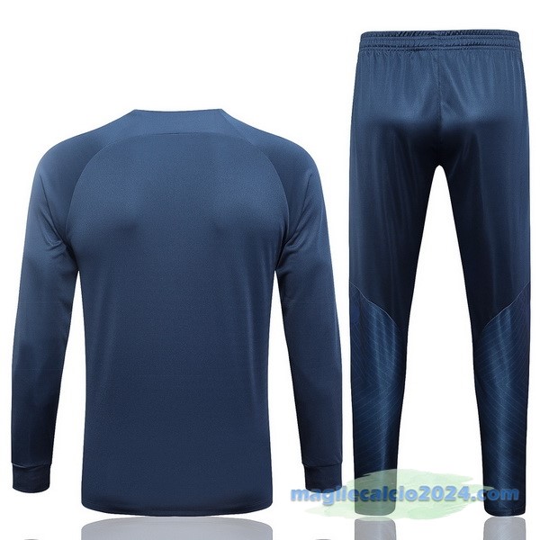 Set Completo Ropa Deportiva Con Cremallera Larga Paris Saint Germain 2023 2024 Azul Navy Poco Prezzo