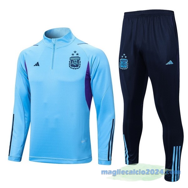 Set Completo Sudadera Formazione Argentina 2023 Azul Poco Prezzo