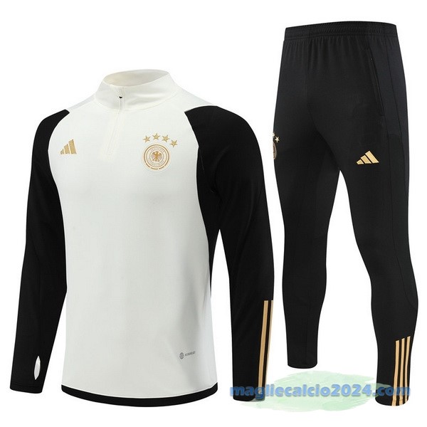 Set Completo Sudadera Formazione Bambino Germania 2022 Bianco I Giallo Nero Poco Prezzo