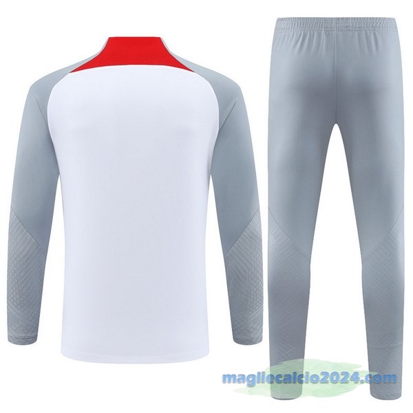 Set Completo Sudadera Formazione Bambino Liverpool 2022 2023 Grigio Bianco Poco Prezzo