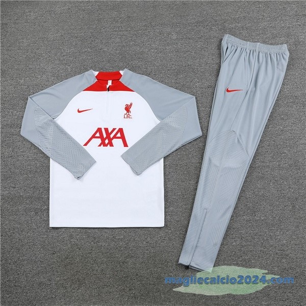 Set Completo Sudadera Formazione Bambino Liverpool 2022 2023 Grigio Bianco Poco Prezzo