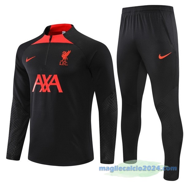 Set Completo Sudadera Formazione Bambino Liverpool 2022 2023 Nero Poco Prezzo