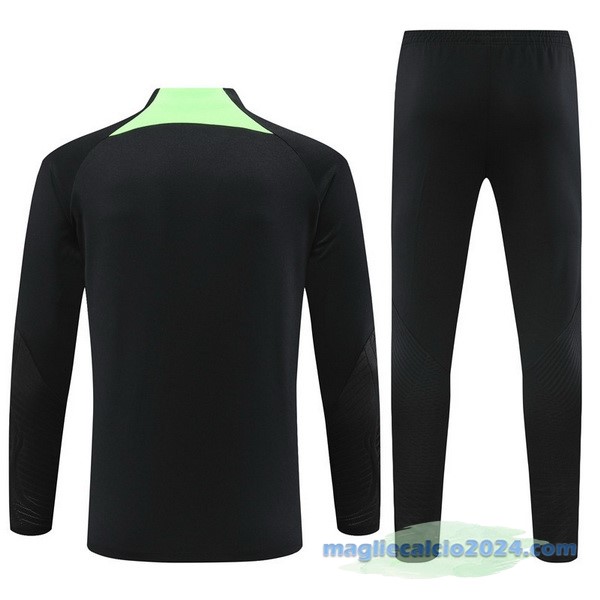 Set Completo Sudadera Formazione Bambino Liverpool 2022 2023 Nero Verde Poco Prezzo