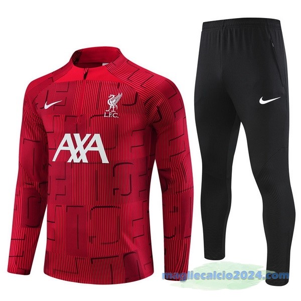 Set Completo Sudadera Formazione Bambino Liverpool 2022 2023 Rosso I Nero Poco Prezzo
