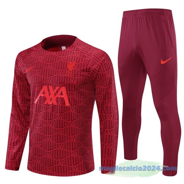 Set Completo Sudadera Formazione Bambino Liverpool 2022 2023 Rosso Poco Prezzo
