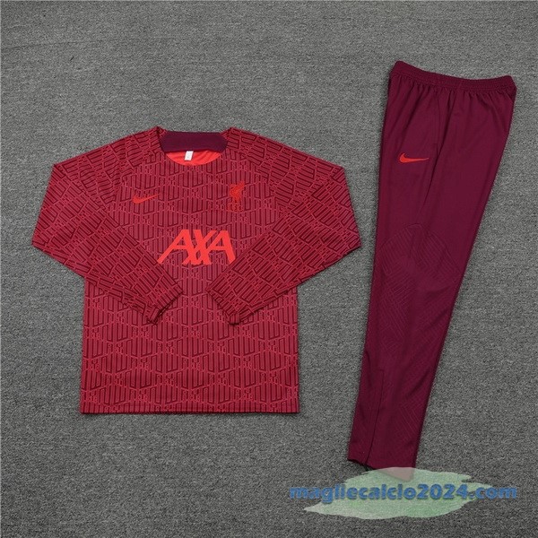 Set Completo Sudadera Formazione Bambino Liverpool 2022 2023 Rosso Poco Prezzo