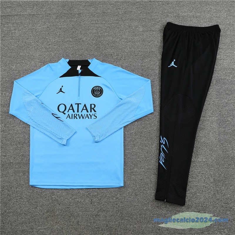 Set Completo Sudadera Formazione Bambino Paris Saint Germain 2023 2024 Azul Nero Poco Prezzo