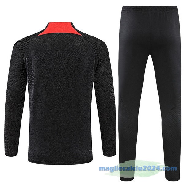 Set Completo Sudadera Formazione Giocatori Bambino Liverpool 2022 2023 Nero Poco Prezzo