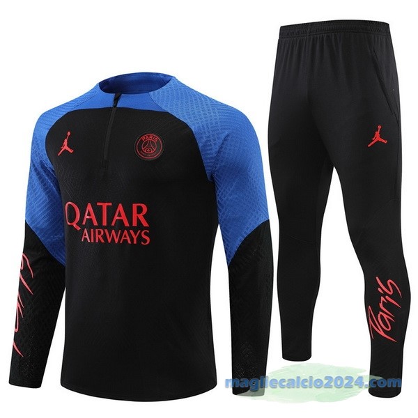 Set Completo Sudadera Formazione Giocatori Paris Saint Germain 2022 2023 Azul I Nero Poco Prezzo