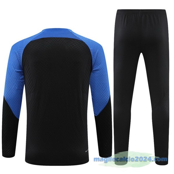 Set Completo Sudadera Formazione Giocatori Paris Saint Germain 2022 2023 Azul I Nero Poco Prezzo