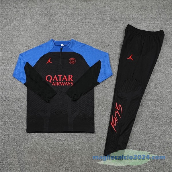 Set Completo Sudadera Formazione Giocatori Paris Saint Germain 2022 2023 Azul I Nero Poco Prezzo