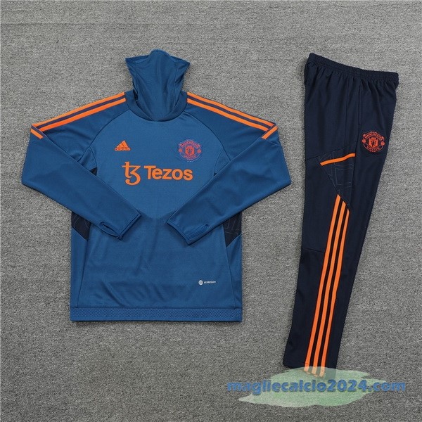 Set Completo Sudadera Formazione Manchester United 2022 2023 Azul Poco Prezzo