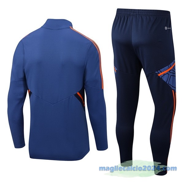 Set Completo Sudadera Formazione Manchester United 2022 2023 Purpureo Nero Poco Prezzo