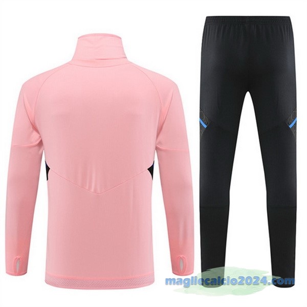 Set Completo Sudadera Formazione Manchester United 2022 2023 Rosa Nero Poco Prezzo