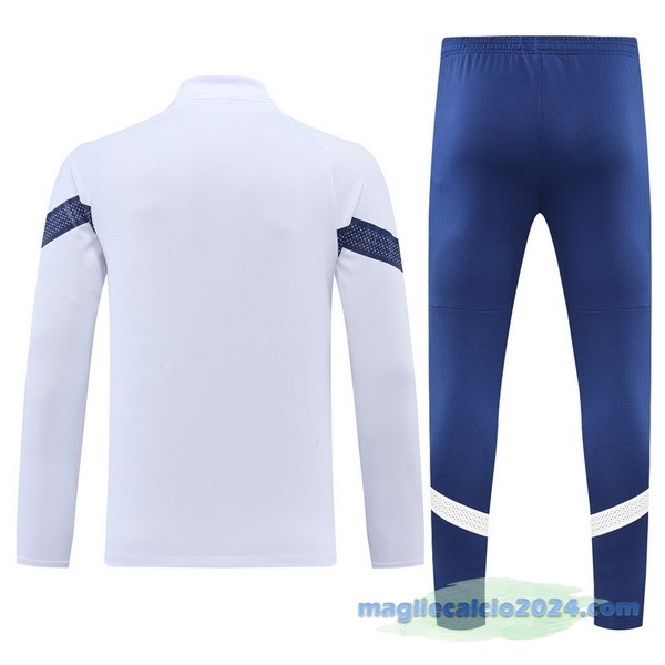 Set Completo Sudadera Formazione Marsella 2022 2023 Bianco Azul Poco Prezzo