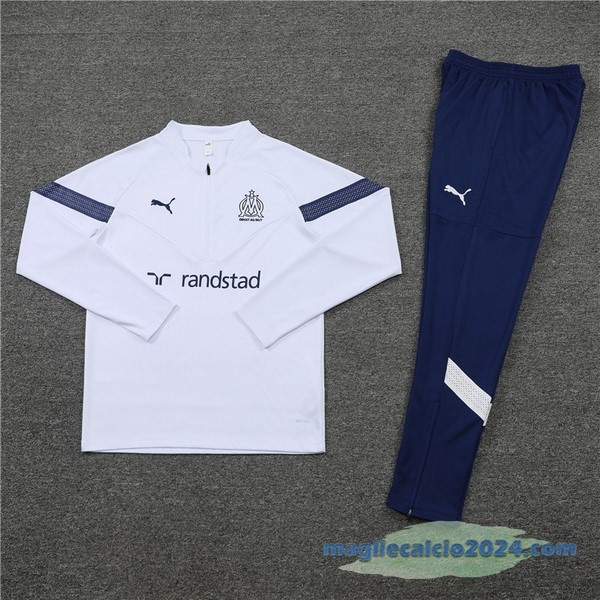 Set Completo Sudadera Formazione Marsella 2022 2023 Bianco Azul Poco Prezzo