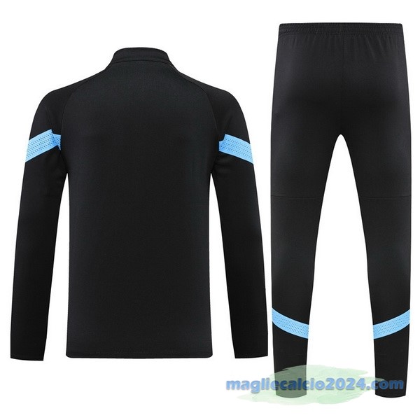 Set Completo Sudadera Formazione Marsella 2022 2023 Nero Azul Poco Prezzo
