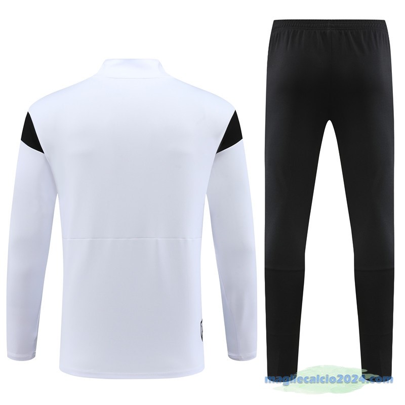 Set Completo Sudadera Formazione Marsella 2023 2024 Bianco Nero Poco Prezzo